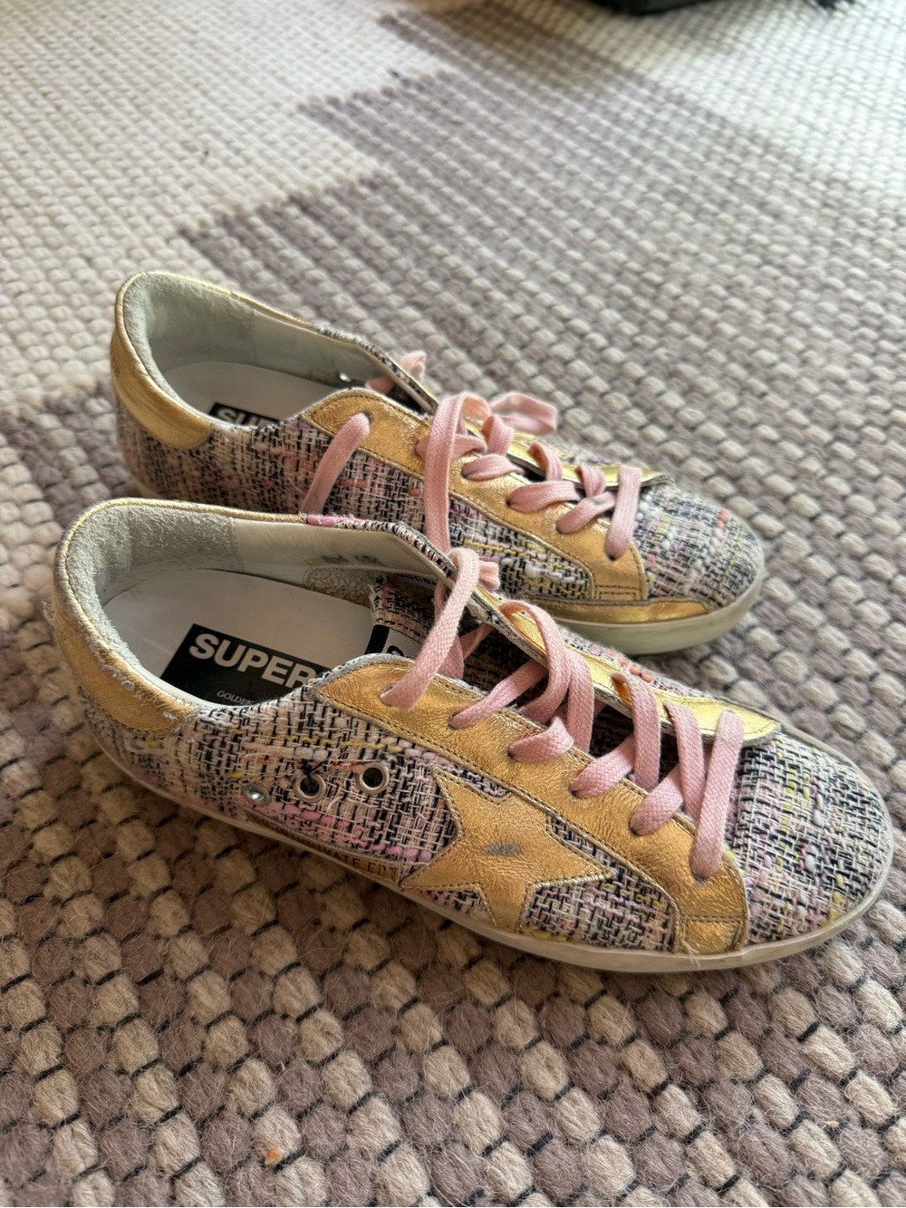 Golden Goose Superstar Low Top Sneakers Tweed/gold 38